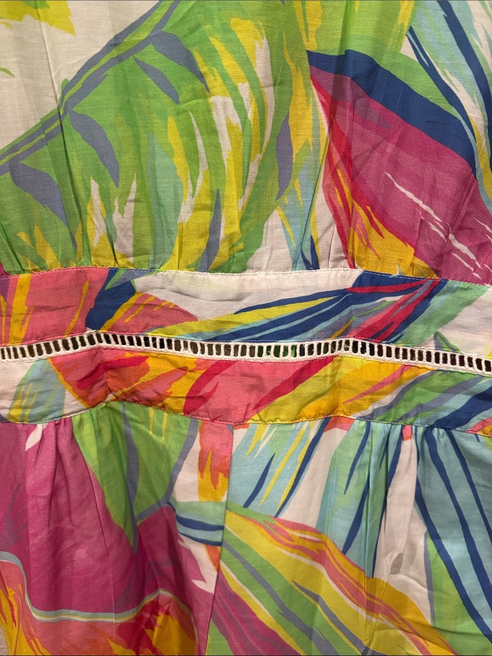 FARM Rio Rainbow Leafs Multi-Color, Beaded Button Romper - Picture 3 of 8